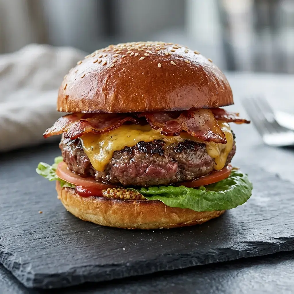 Fotografia hotového jedla k receptu Bacon cheeseburger