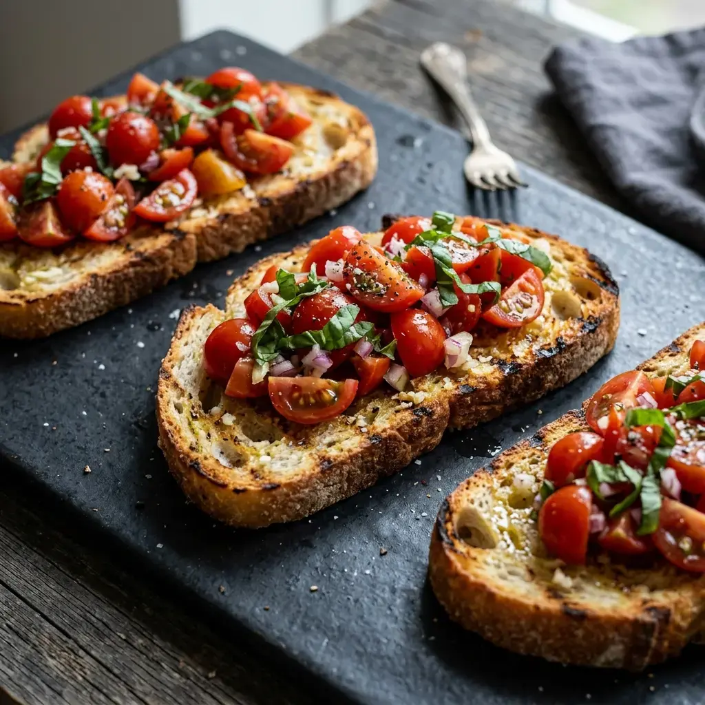 Fotografia hotového jedla k receptu Bruschetta s cesnakom