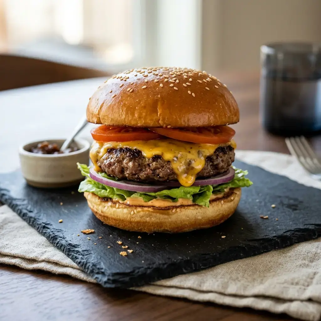 Fotografia hotového jedla k receptu Cheeseburger