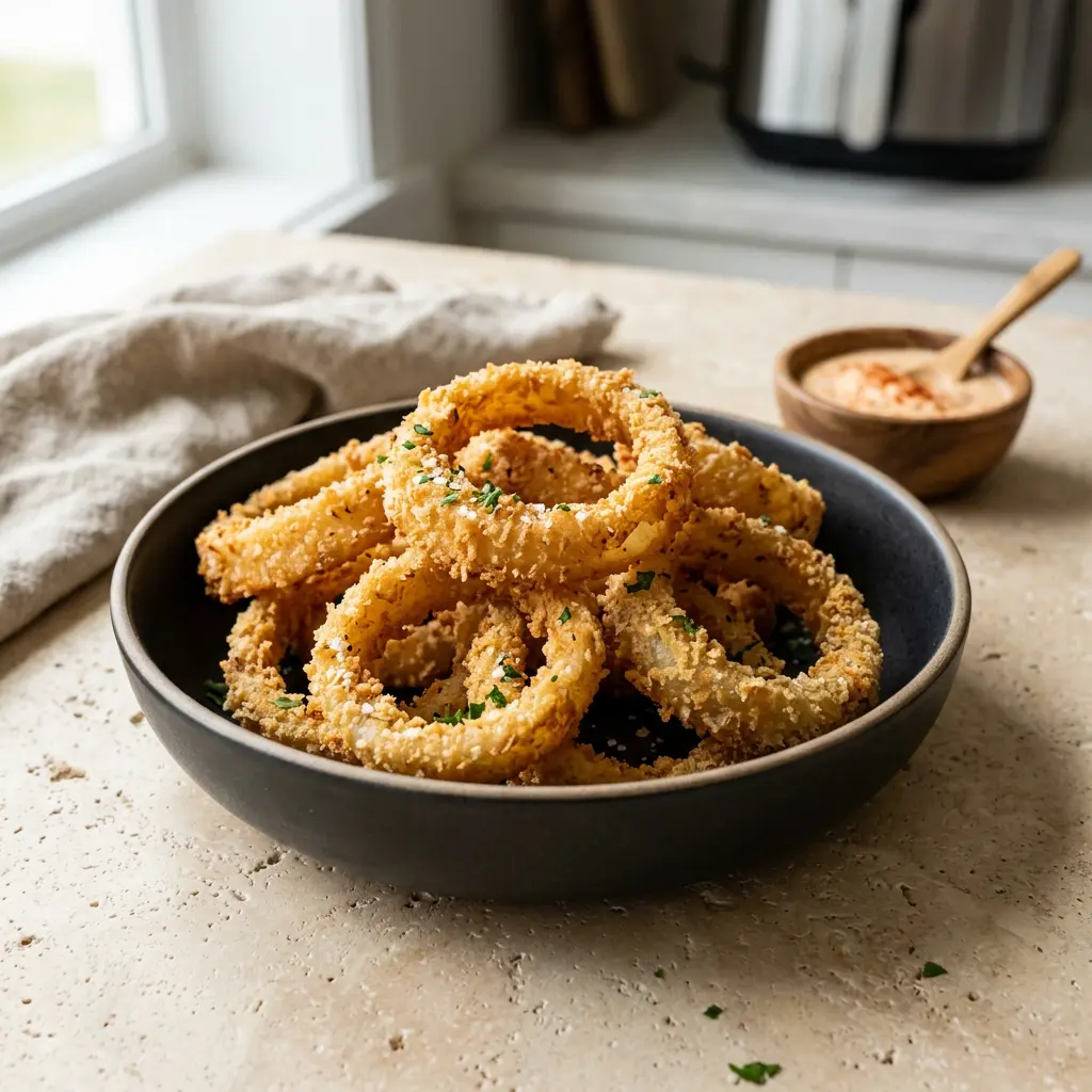 Fotografia hotového receptu Cibuľové krúžky z teplovzdušnej fritézy z teplovzdušnej fritézy
