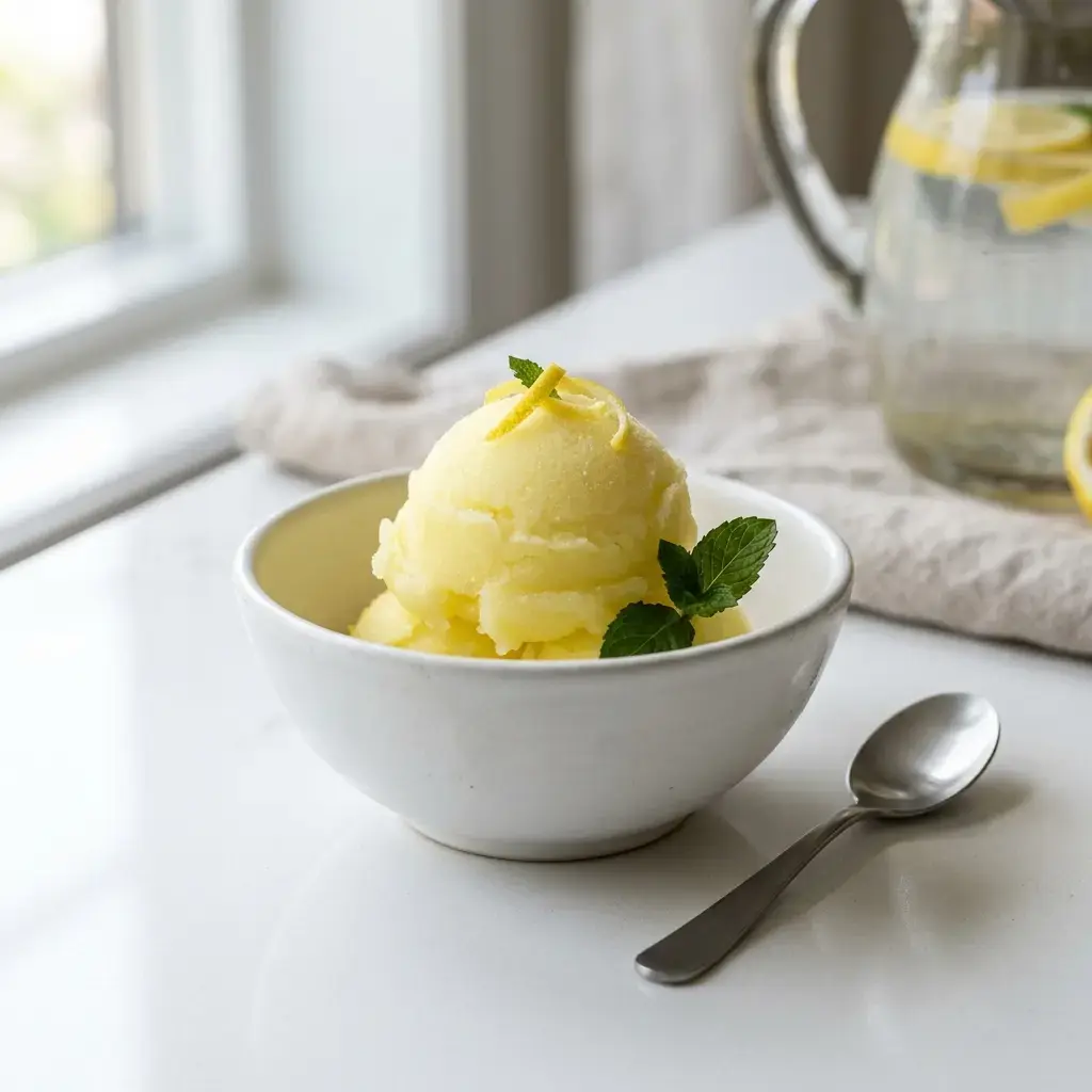 Fotografia dezertu k receptu Citrónový sorbet