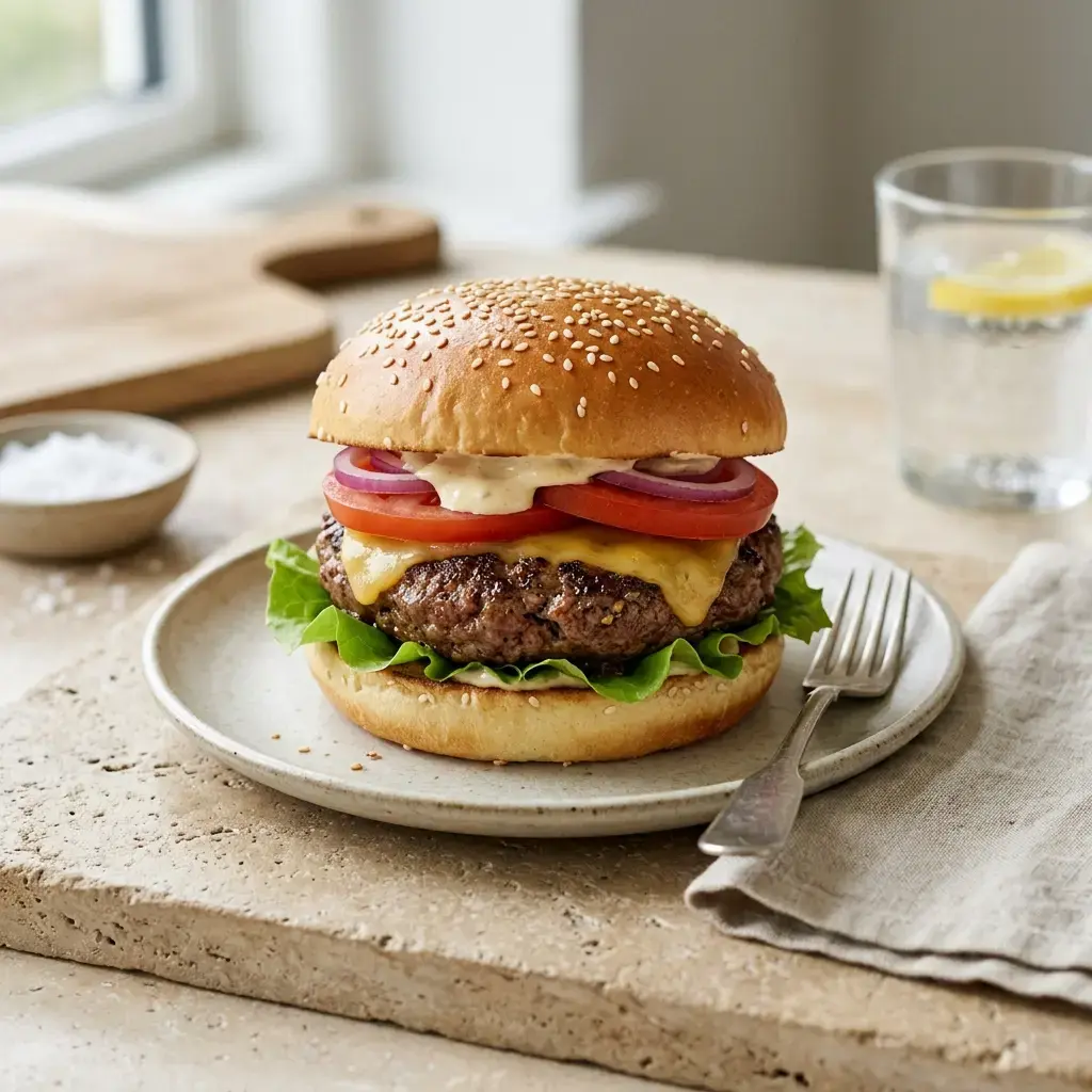 Fotografia hotového jedla k receptu Domáci burger