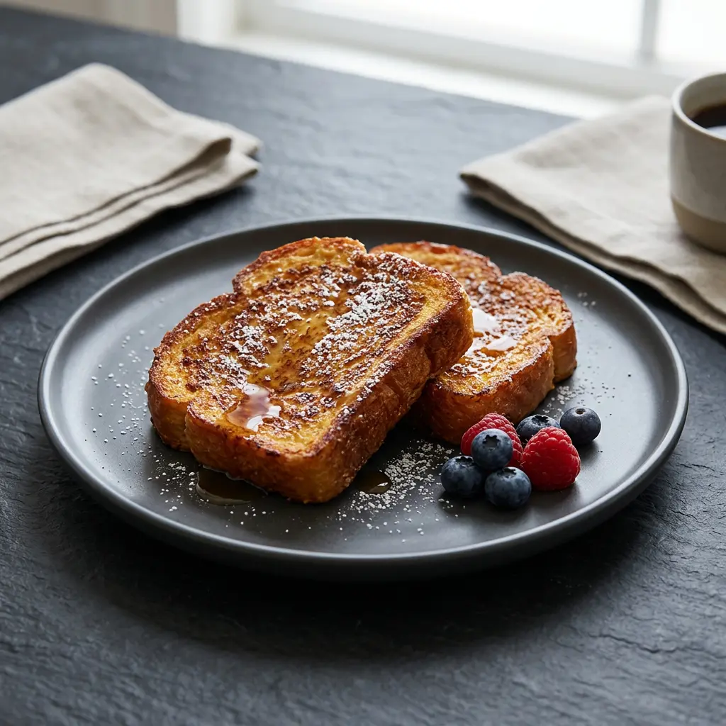 Fotografia hotového receptu Francúzsky toast z teplovzdušnej fritézy z teplovzdušnej fritézy
