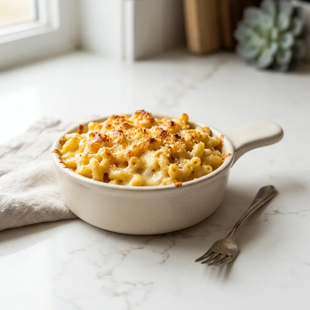 Fotografia hotového receptu Mac and cheese z teplovzdušnej fritézy z teplovzdušnej fritézy