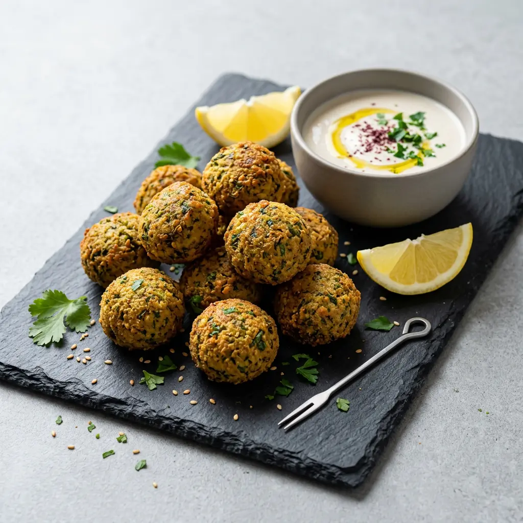 Fotografia hotového receptu Mrazený falafel z teplovzdušnej fritézy z teplovzdušnej fritézy