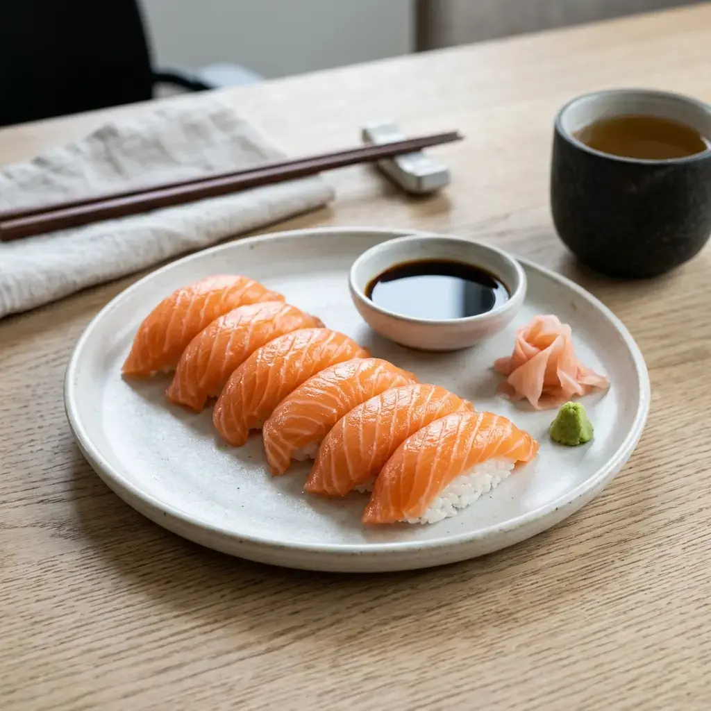 Fotografia hotového jedla k receptu Nigiri s lososom