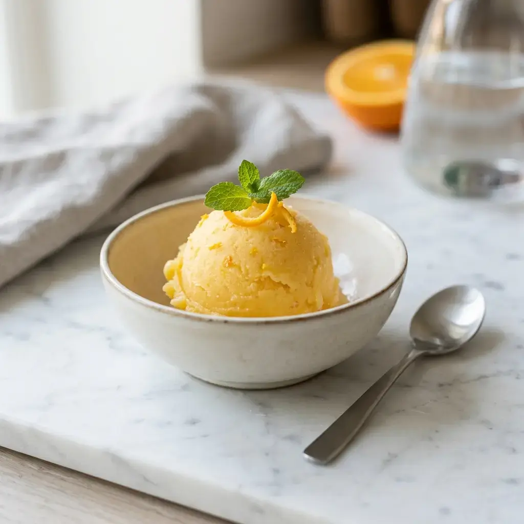 Fotografia dezertu k receptu Pomarančový sorbet