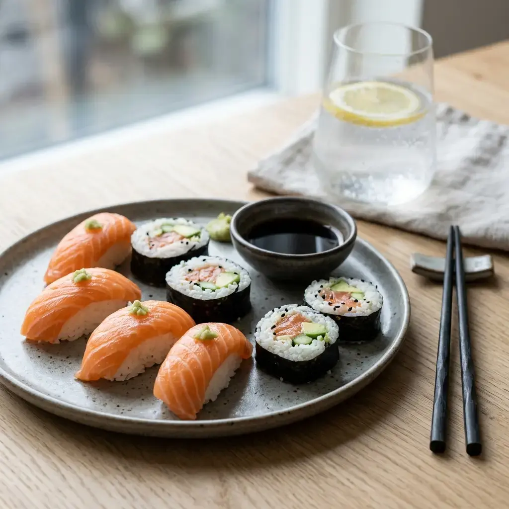Fotografia hotového jedla k receptu Sushi s lososom
