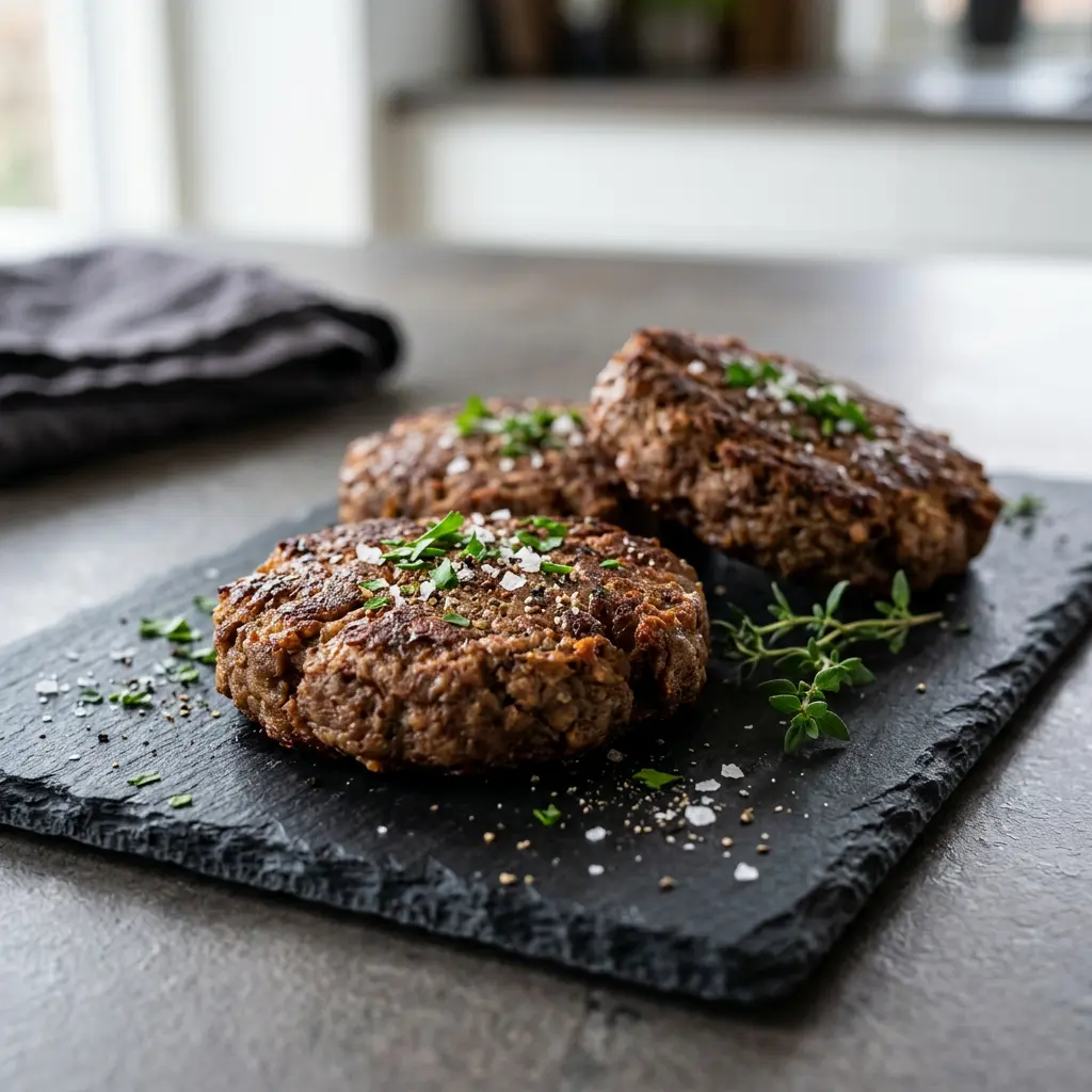 Fotografia hotového receptu Vegetariánske burgery z teplovzdušnej fritézy z teplovzdušnej fritézy