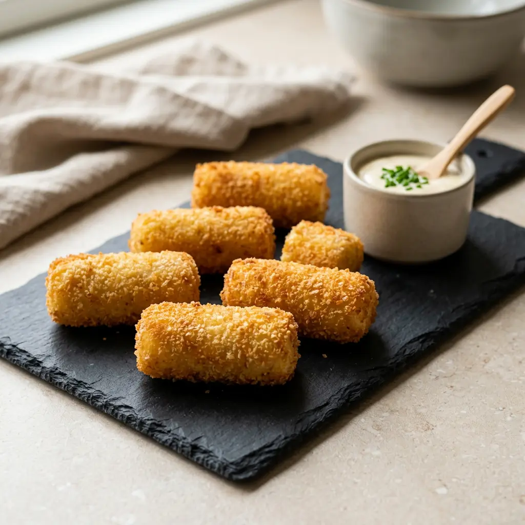 Fotografia hotového receptu Zemiakové krokety z teplovzdušnej fritézy z teplovzdušnej fritézy